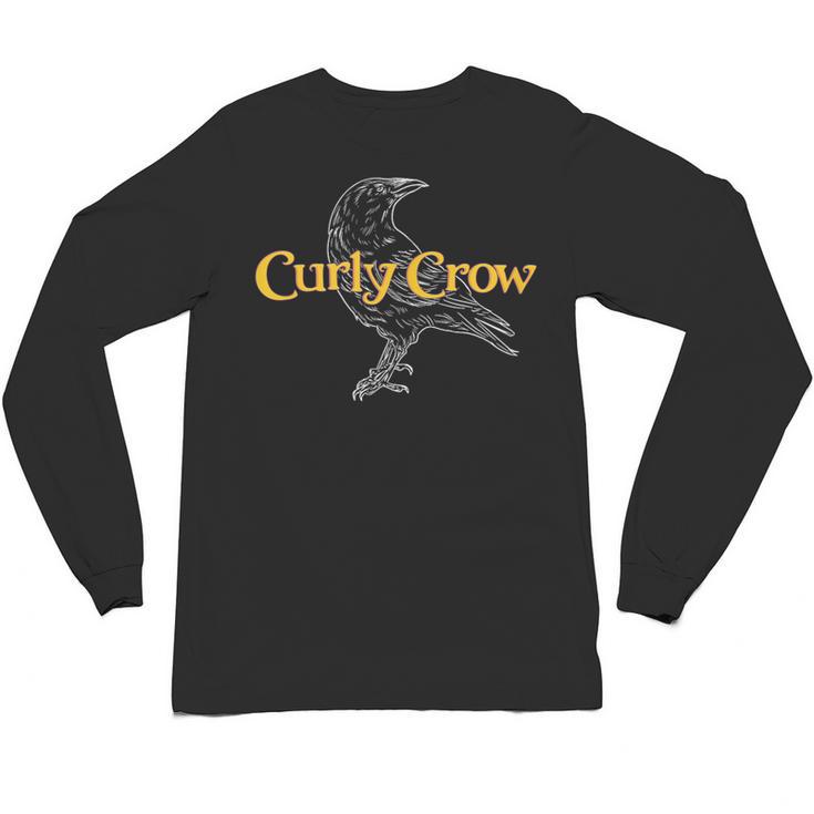 Curly Crow Art And Books Logo Unisex Long Sleeve T-Shirt