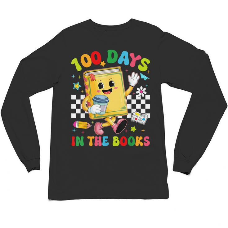 Cute 100 Days In The Books Groovy Boy Girl Teacher Unisex Long Sleeve T-Shirt