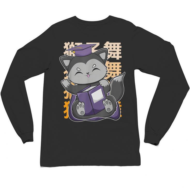Cute Anime Fox Graduate Of A Class For Graduation Unisex Long Sleeve T-Shirt