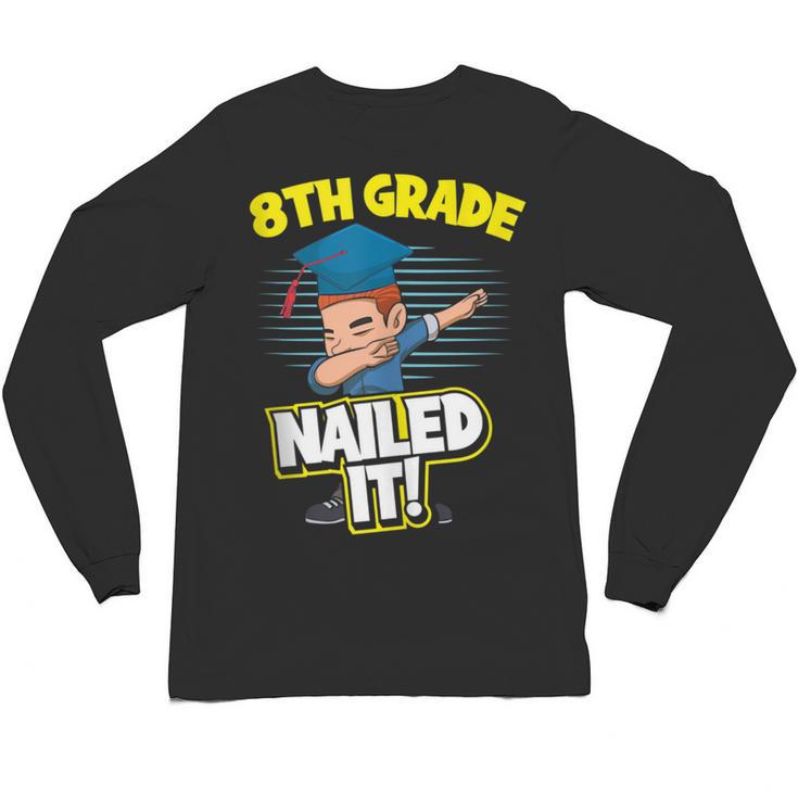 Dabbing Graduation Boy 8th Grade Class Of 2021 Unisex Long Sleeve T-Shirt