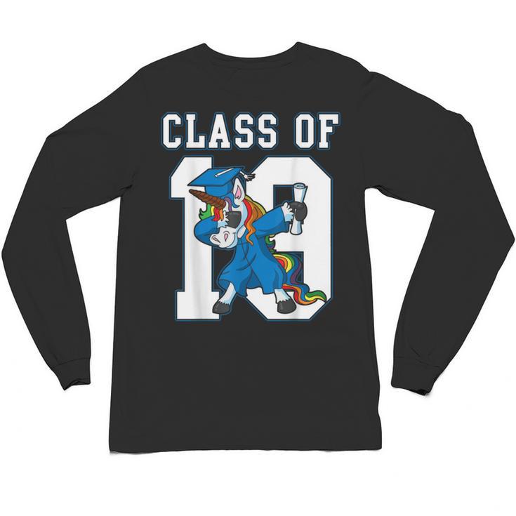 Dabbing Graduation Class Of 2019 Unicorn Shirt Unisex Long Sleeve T-Shirt