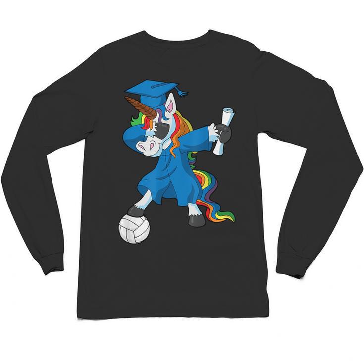 Dabbing Graduation Class 2023 Unicorn Volleyball Unisex Long Sleeve T-Shirt