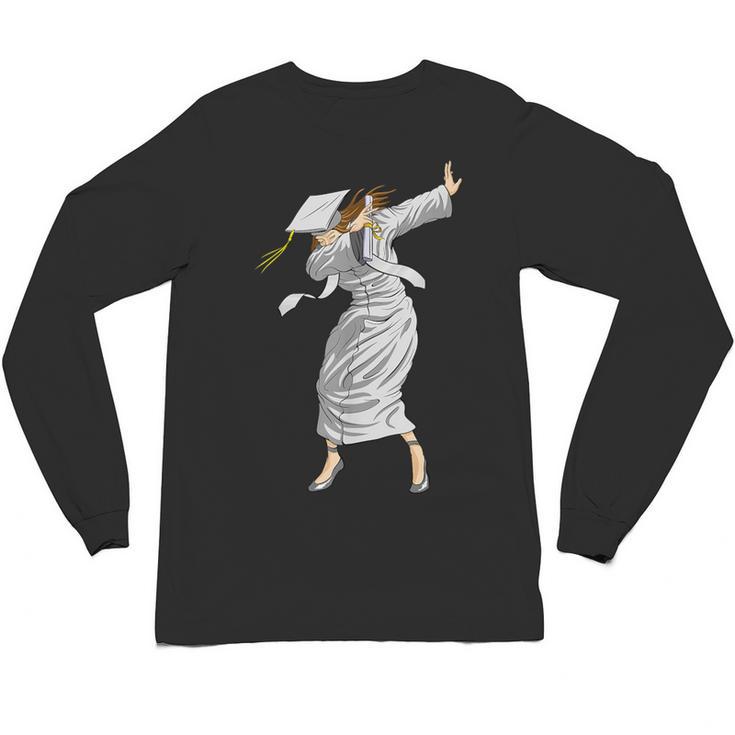 Dabbing Graduation Class Of 2025 Woman Graduation Unisex Long Sleeve T-Shirt