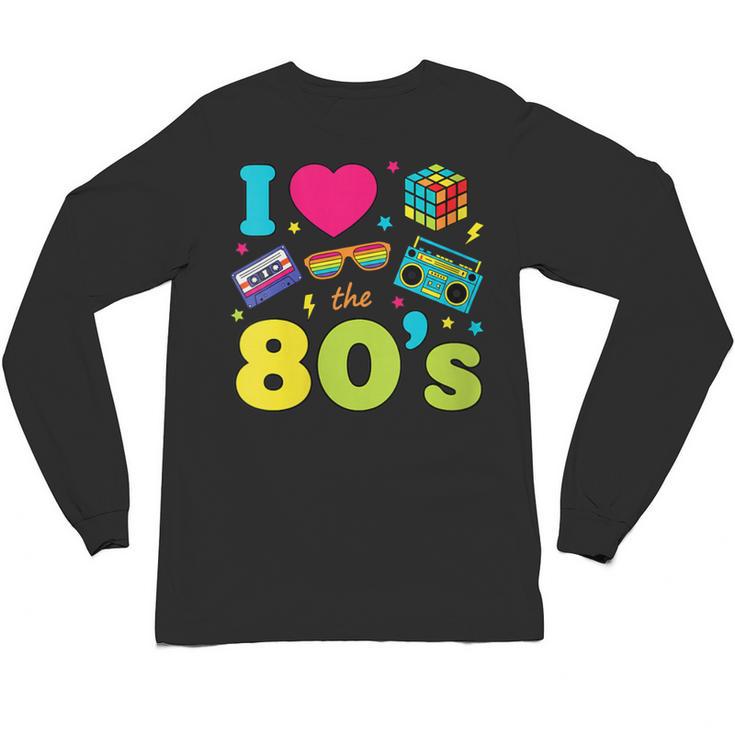 Dad I Love The 80's Retro 80s Nostalgia For Dad Unisex Long Sleeve T-Shirt