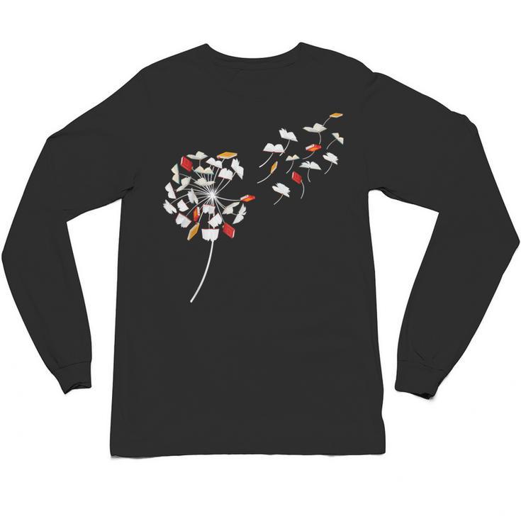 Dandelion Books Book Lover Reading Bookworm Reader Unisex Long Sleeve T-Shirt