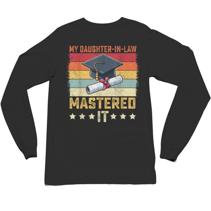 My Daughter In Law Mastered It Master's Graduation Vintage Unisex Long Sleeve T-Shirt