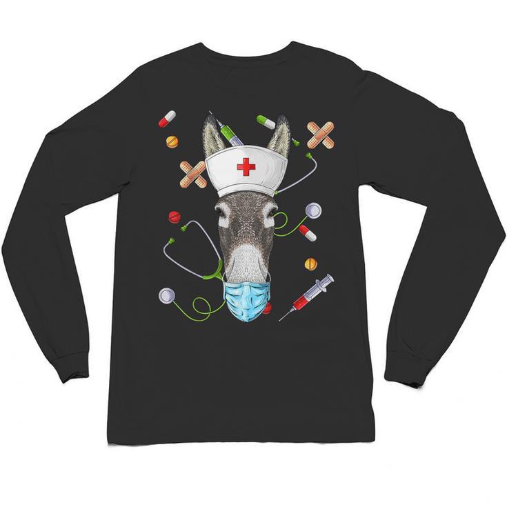 Donkey Nurse RN ER Nursing School Graduation Unisex Long Sleeve T-Shirt