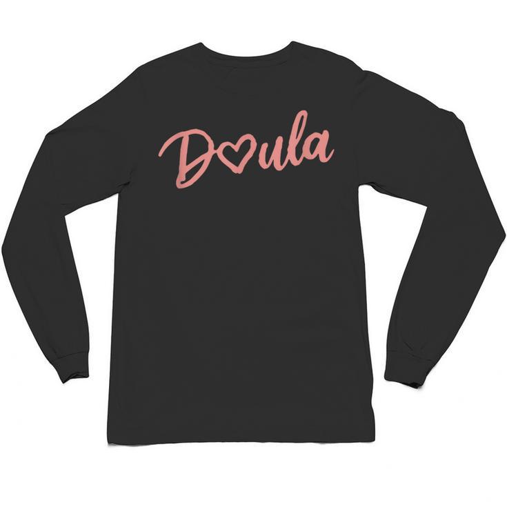 Doula Shirt Tee Heart Midwife Childbirth Graduation Unisex Long Sleeve T-Shirt