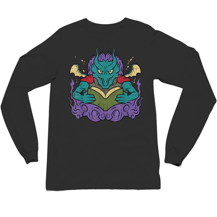 Dragon Read Reading Librarian Book Across America Kids Unisex Long Sleeve T-Shirt