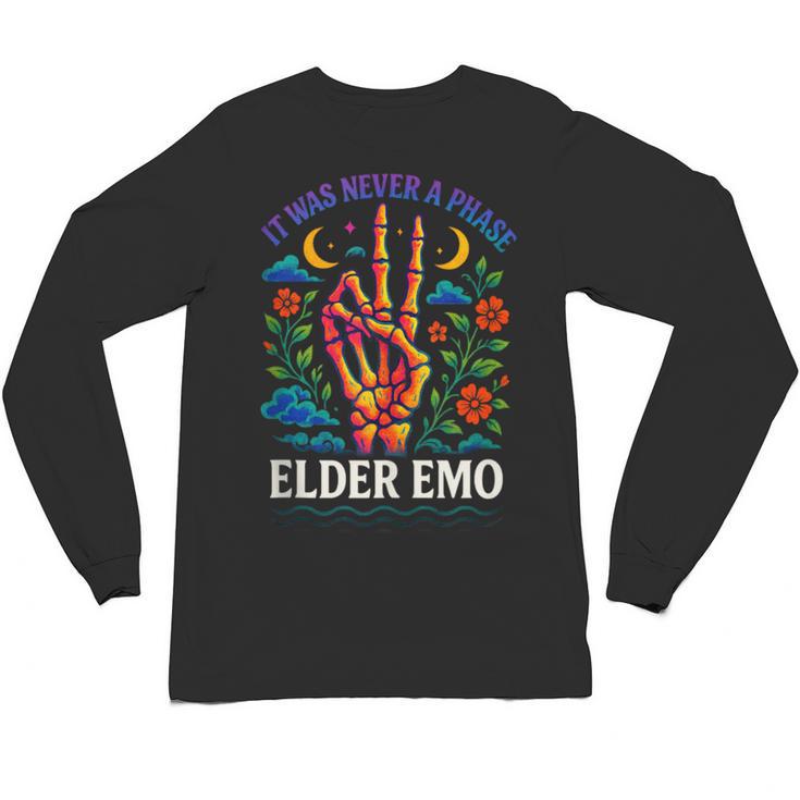 Elder Emo Nostalgia Skeleton Hand Unisex Long Sleeve T-Shirt