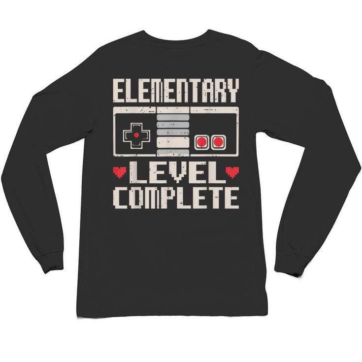Elementary Level Complete Gamer Class Of 2025 Graduation Unisex Long Sleeve T-Shirt