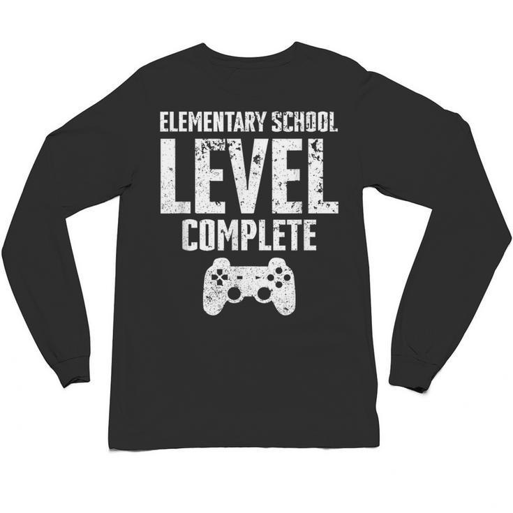 Elementary School Level Complete Gamer Graduate Graduation Unisex Long Sleeve T-Shirt