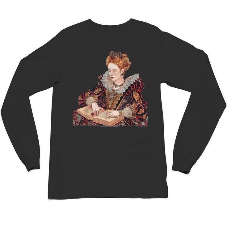 Elizabeth I Reading A Book Unisex Long Sleeve T-Shirt