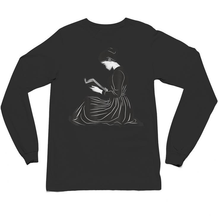 Emily Dickinson Reading A Book Unisex Long Sleeve T-Shirt