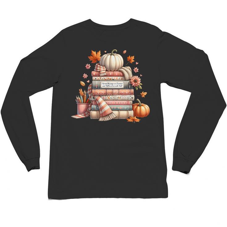 Fall Colors s I Love Fall s Books & Pumpkins Unisex Long Sleeve T-Shirt