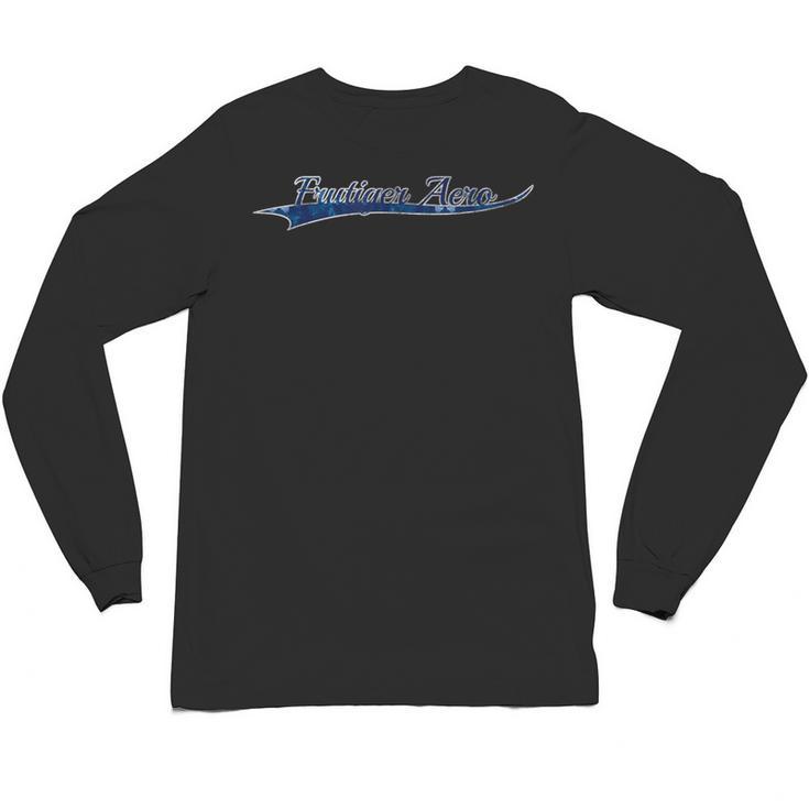 Frutiger Aero Aesthetic Digital Art Vintage Varsity Unisex Long Sleeve T-Shirt