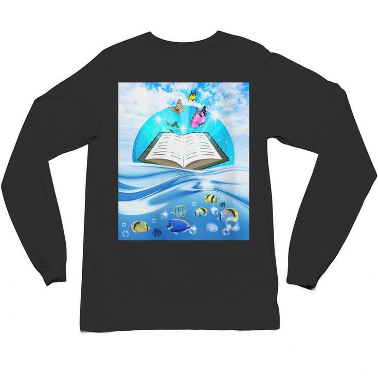 Frutiger Aero Aesthetic Tech Book Butterfly Unisex Long Sleeve T-Shirt