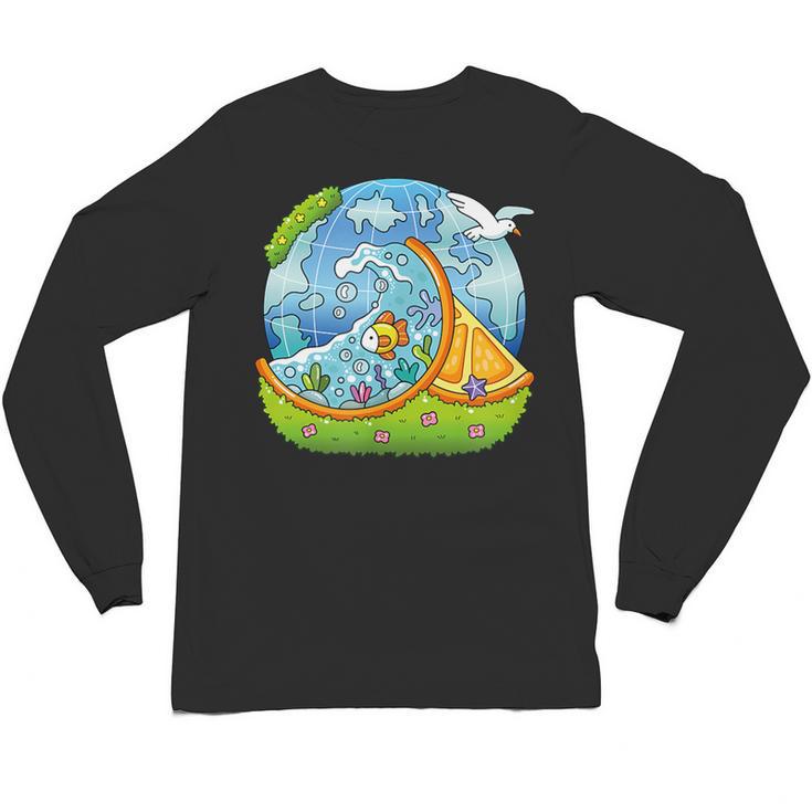 Frutiger Aero Y2K Fashion Trends Statement Piece Tech Orange Unisex Long Sleeve T-Shirt