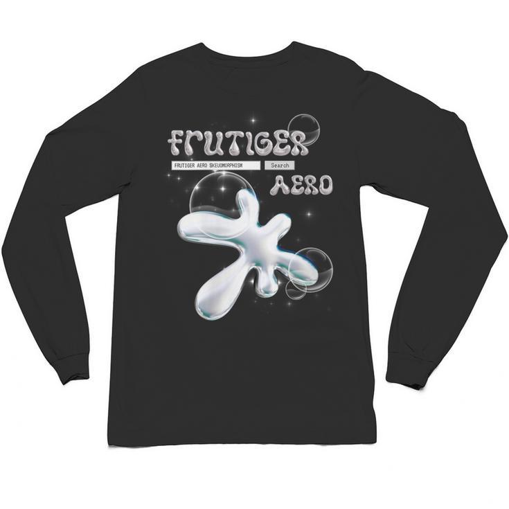 Frutiger Aero Y2K Fashion Trends Statement Piece Tech Orb Unisex Long Sleeve T-Shirt