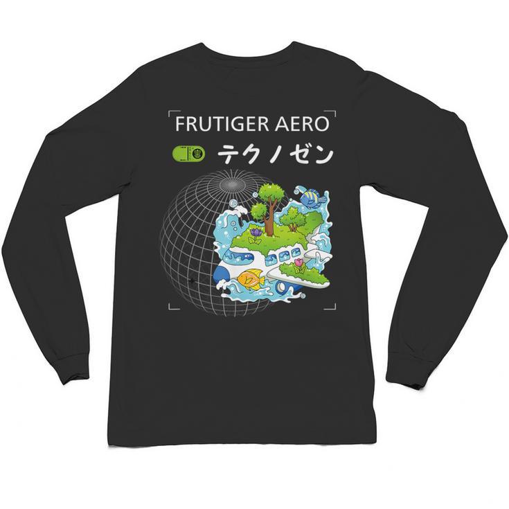 Frutiger Aero Y2K Fashion Trends Statement Piece Tech Orbite Unisex Long Sleeve T-Shirt