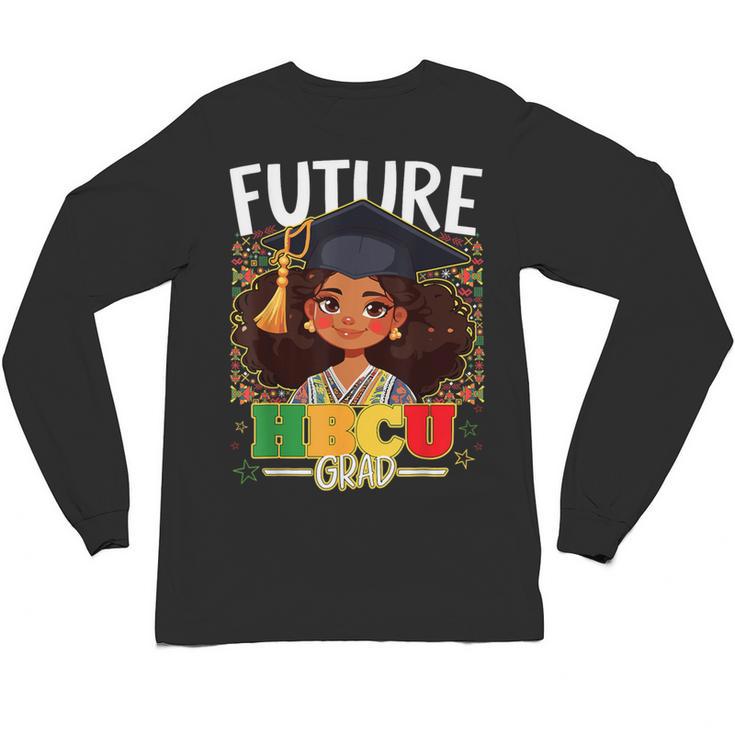 Future HBCU Grad Afro Girl College Graduation Kids Unisex Long Sleeve T-Shirt
