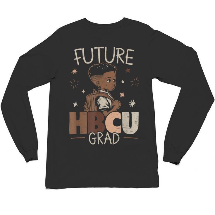 Future HBCU Grad Graduate Afro Boy College Graduation Unisex Long Sleeve T-Shirt