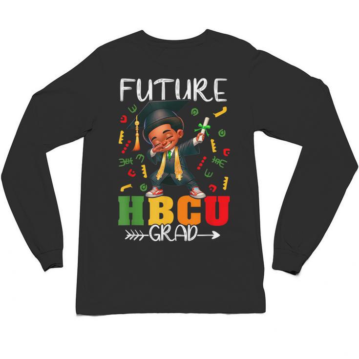 Future HBCU Grad History Boy Graduation HBCU Kids Unisex Long Sleeve T-Shirt