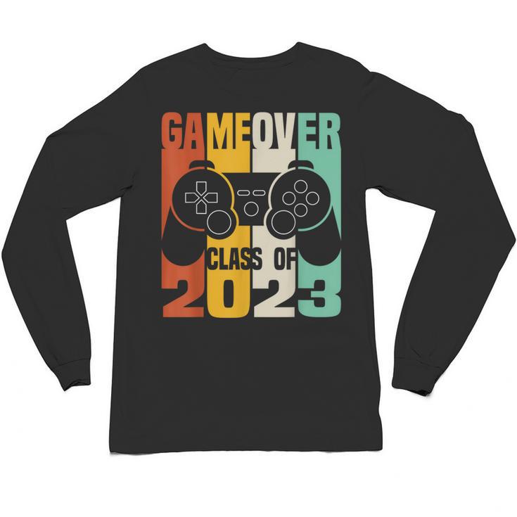 GAME OVER Class Of 2023 Video Games Vintage Graduation Gamer Unisex Long Sleeve T-Shirt