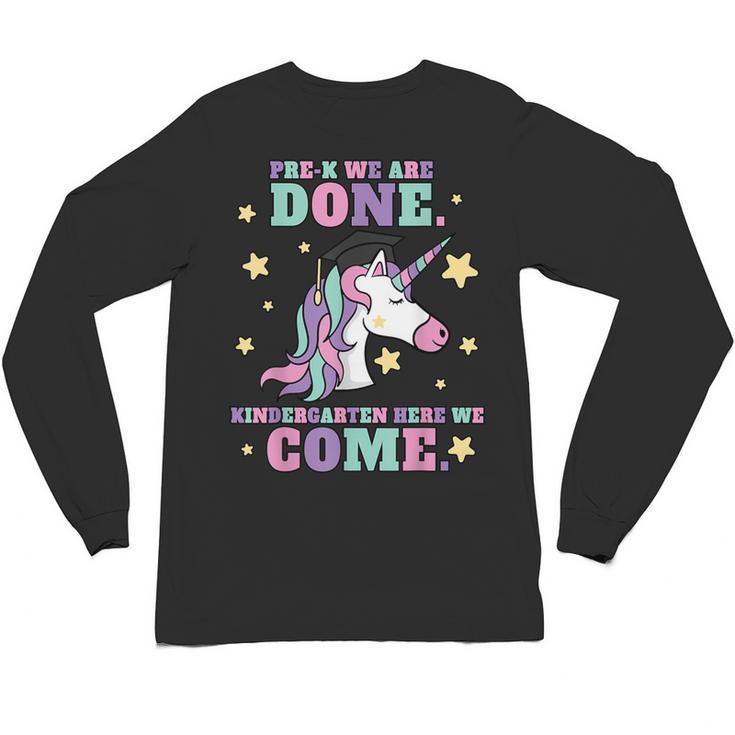 Girls Pre-K Graduation Magical Unicorn Unisex Long Sleeve T-Shirt