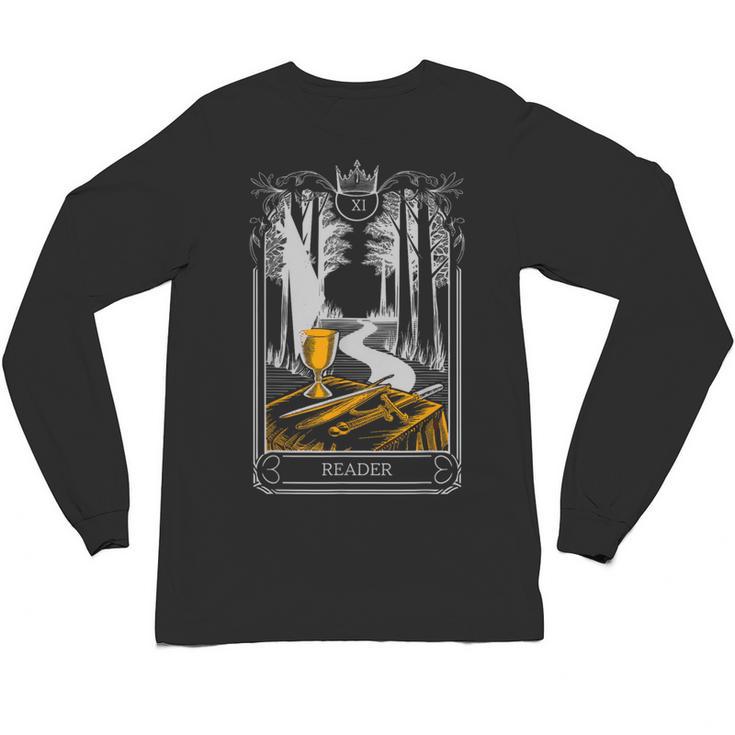 Gothic Book Lover Skeleton Unisex Long Sleeve T-Shirt