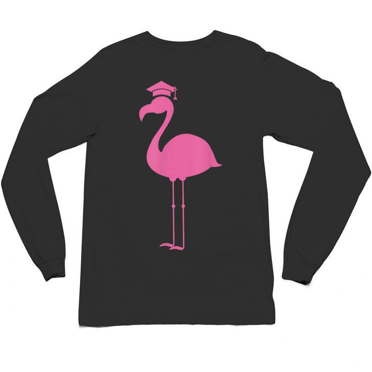 Graduate Cute Pink Flamingo Graduation Unisex Long Sleeve T-Shirt