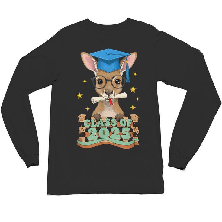 Graduate Kangaroo Class Of 2025 Kids Graduation Unisex Long Sleeve T-Shirt