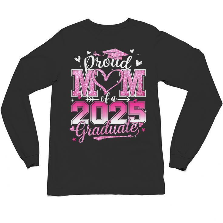 Graduation 2025 Proud Mom Of 2025 Graduate Floral Women Unisex Long Sleeve T-Shirt