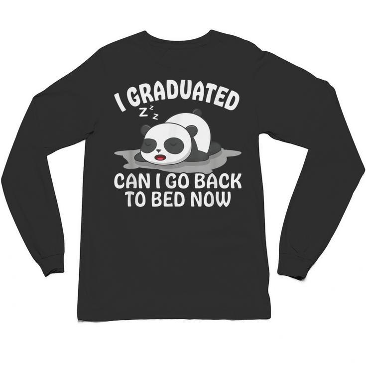 Graduation Animal Zoo Panda Bear I Graduated Panda Student Unisex Long Sleeve T-Shirt
