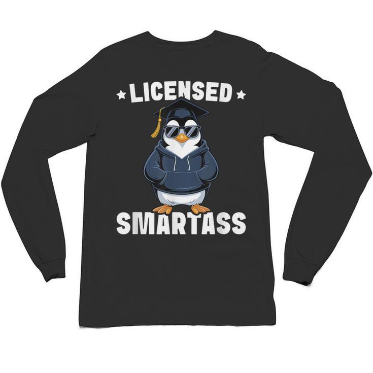 Graduation Penguin Licensed Smartass Graduate Unisex Long Sleeve T-Shirt
