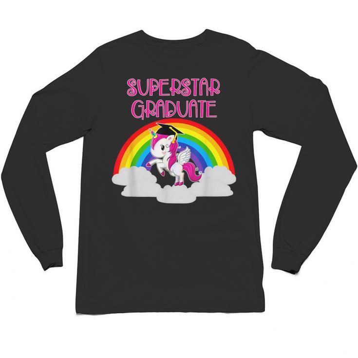 Graduation Unicorn Superstar Magical Colorful Rainbow Tshirt Unisex Long Sleeve T-Shirt