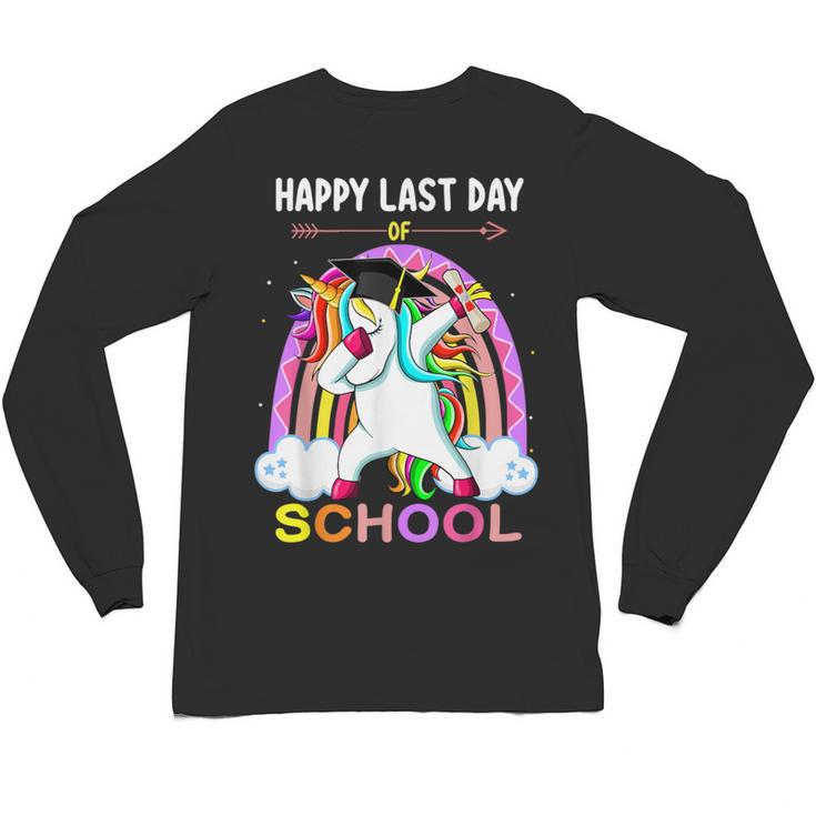 Happy Last Days Of School Graduation Class 2022 Unicorn Girl Unisex Long Sleeve T-Shirt