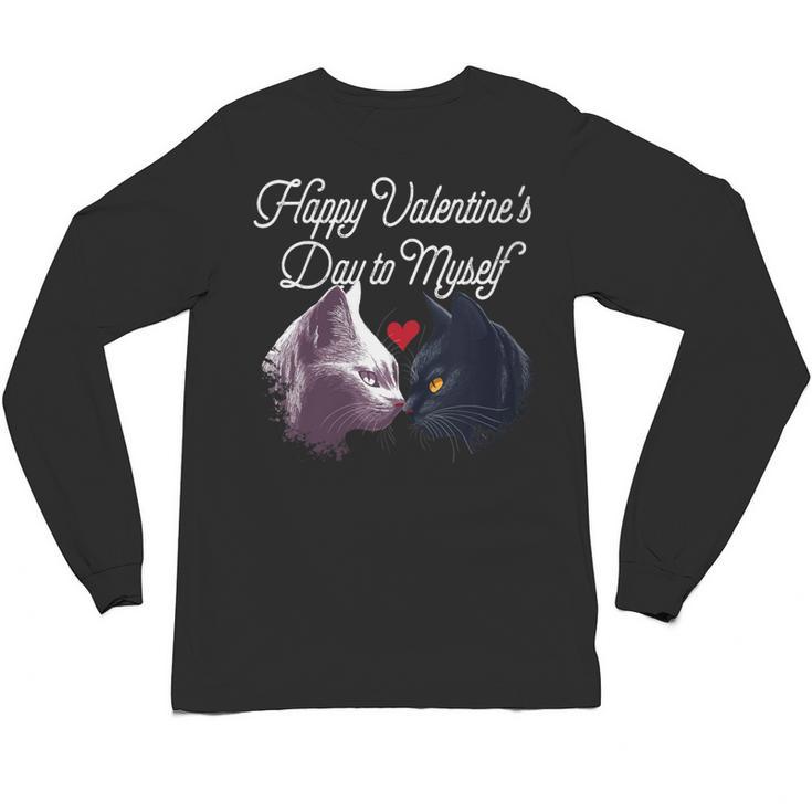 Happy Valentines Day Self Introvert Humor Antisocial Unisex Long Sleeve T-Shirt
