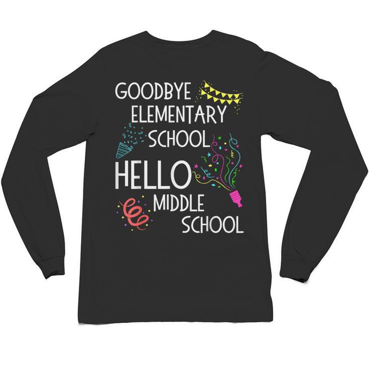 Hello Middle School Graduation Elementary School T-Shirt Unisex Long Sleeve T-Shirt