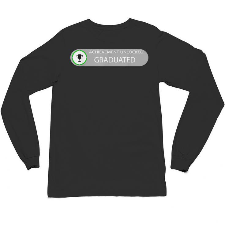 High School Or College Graduation Achievement Unlocked Unisex Long Sleeve T-Shirt