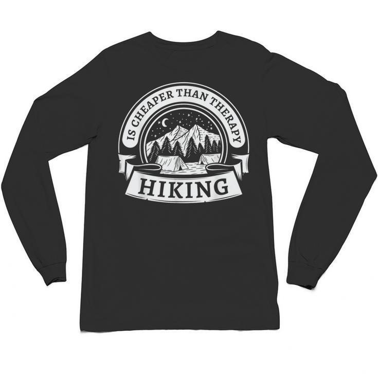 Hiking It's Cheaper Than A Therapy Introvert Shirt Unisex Long Sleeve T-Shirt