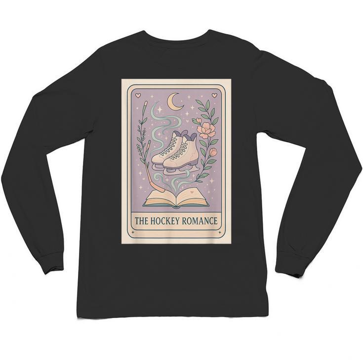 Hockey Romance Tarot Card Books Reader Cozy Reading Unisex Long Sleeve T-Shirt
