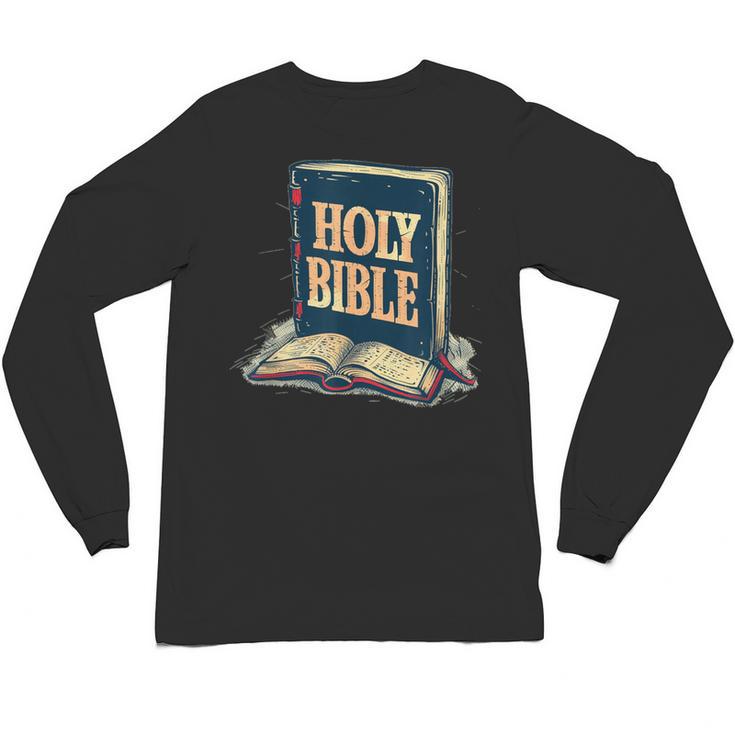 Holy Book Costume For Jesus And Bible Lovers Unisex Long Sleeve T-Shirt