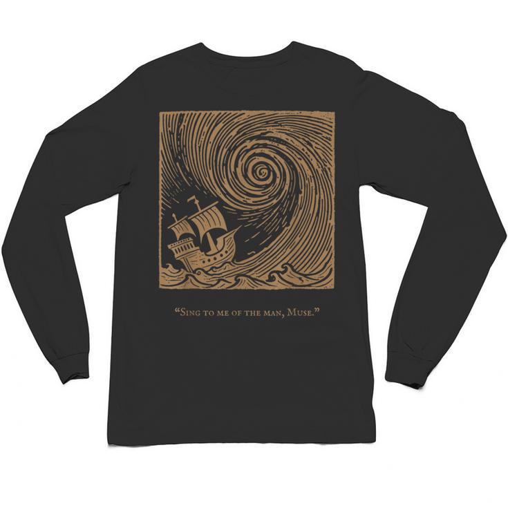 Iliad Odyssey Homer Ancient Greek History Book Odyssey Unisex Long Sleeve T-Shirt