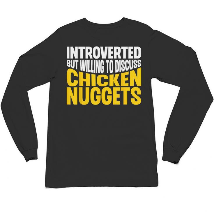 Introvert Antisocial Chicken Nugget Lover Foodie Unisex Long Sleeve T-Shirt