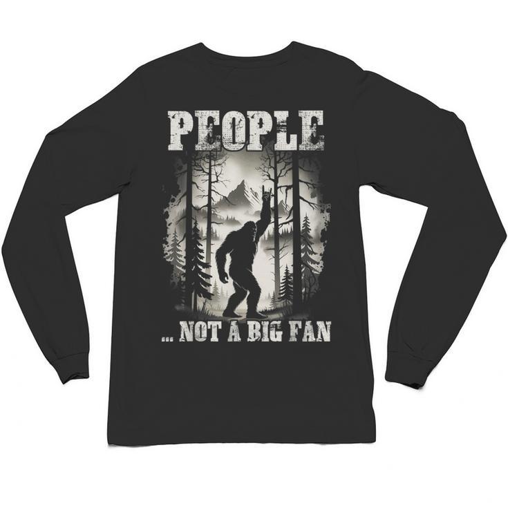 Introvert Bigfoot People Not A Big Fan Dad Joke Unisex Long Sleeve T-Shirt