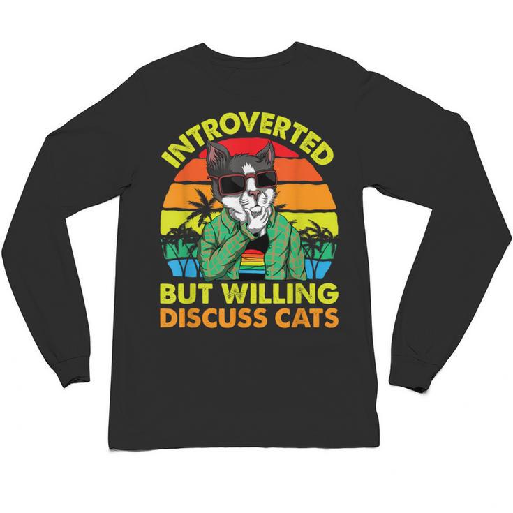 Introvert Cats Sarcasm Cat Lover Introverts Unisex Long Sleeve T-Shirt