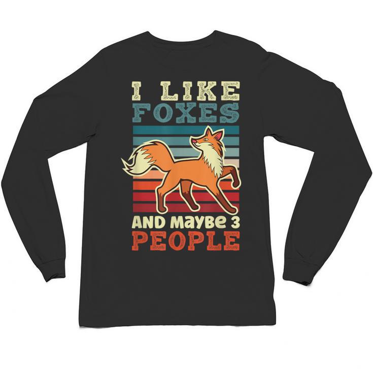 Introvert Fox Animal Lover Saying Loner Antisocial Unisex Long Sleeve T-Shirt