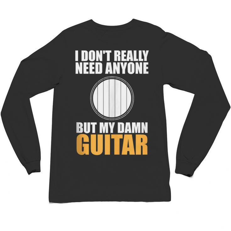 Introvert Guitarist Only Need Guitar Enjoy Acoustic Music Unisex Long Sleeve T-Shirt