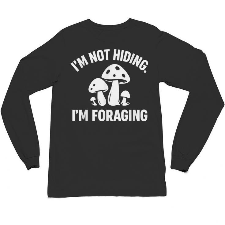 Introvert Mushroom Forager Humor Unisex Long Sleeve T-Shirt
